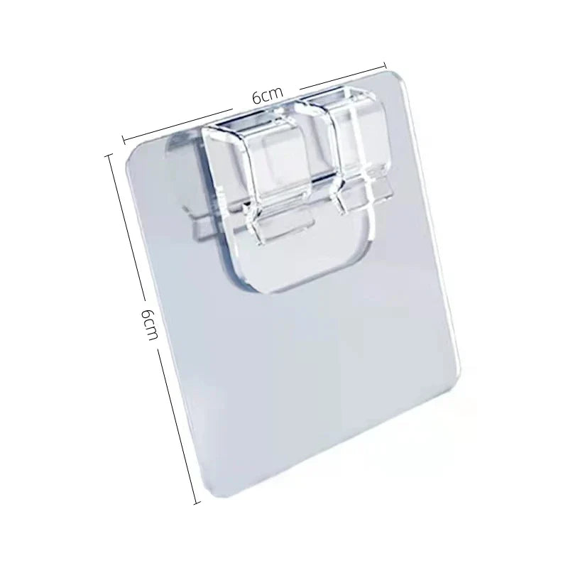 Carvallo Väggkrok ClearFix PowerHook 10-pack | Transparent | Extra stark vidhäftning | 4×6 cm & 6×6 cm | För kök, badrum & hem Carvallo