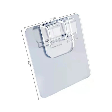 Carvallo Väggkrok ClearFix PowerHook 10-pack | Transparent | Extra stark vidhäftning | 4×6 cm & 6×6 cm | För kök, badrum & hem Carvallo