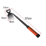 Carvallo Ogräsfogskrapa & Trädgårdsräfsa | 2-i-1 Rostfri Stål Jäthacka med 5–11 Tänder | För Trädgård, Rabatter & Balkong Carvallo