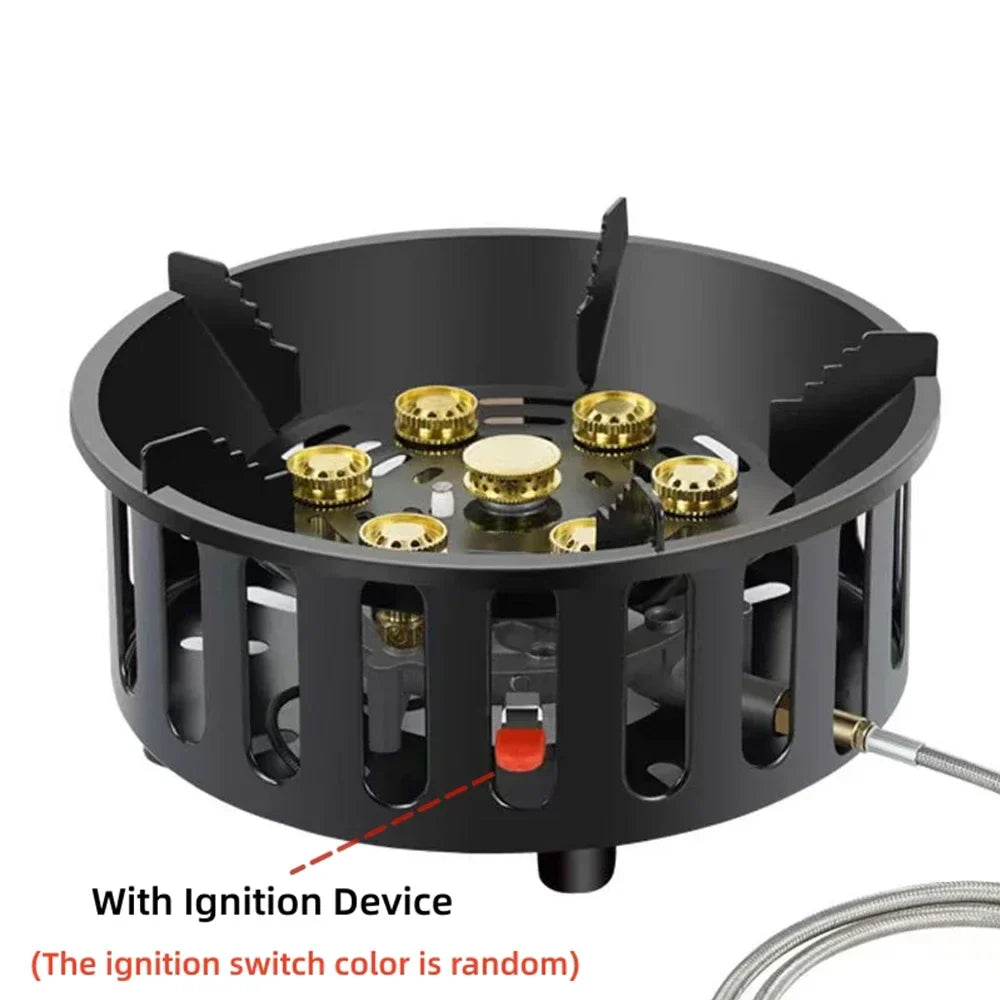 Carvallo Trek Gaskök | Högpresterande campingkök med vindskydd | Fällbar & Stabil | För alla vanliga gaspatroner Carvallo