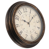 Royallure Vintage Tyst Kvarts Väggklocka – Icke-Tickande Svep, Antik Design Carvallo