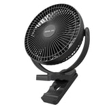 Carvallo-Ventilator BreeziClip | 8-tum | Tyst & Återuppladdningsbar | 10.000 mAh Batteri | För barnvagnar, camping & hem Carvallo