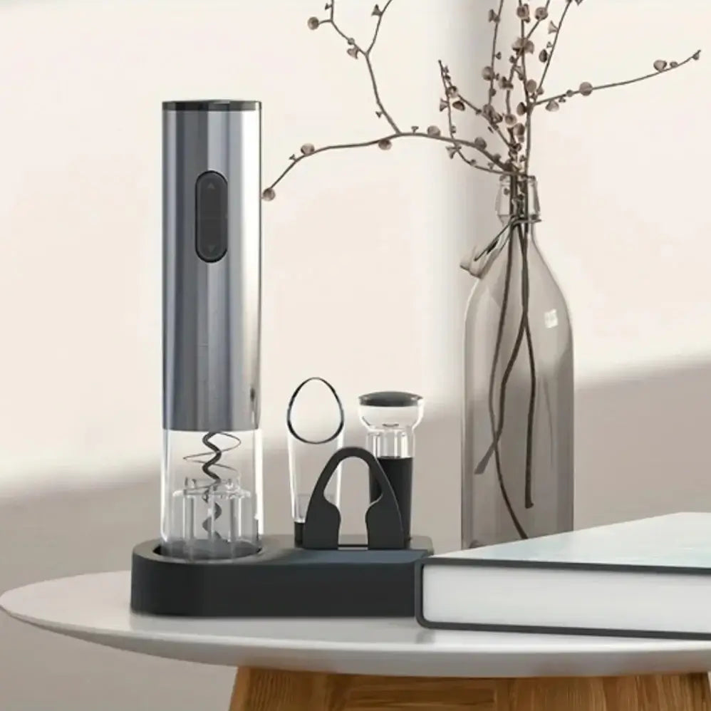 Royallure Uppladdningsbar Elektrisk Vinflaskanöppnare Set med Vakuumförslutare Carvallo