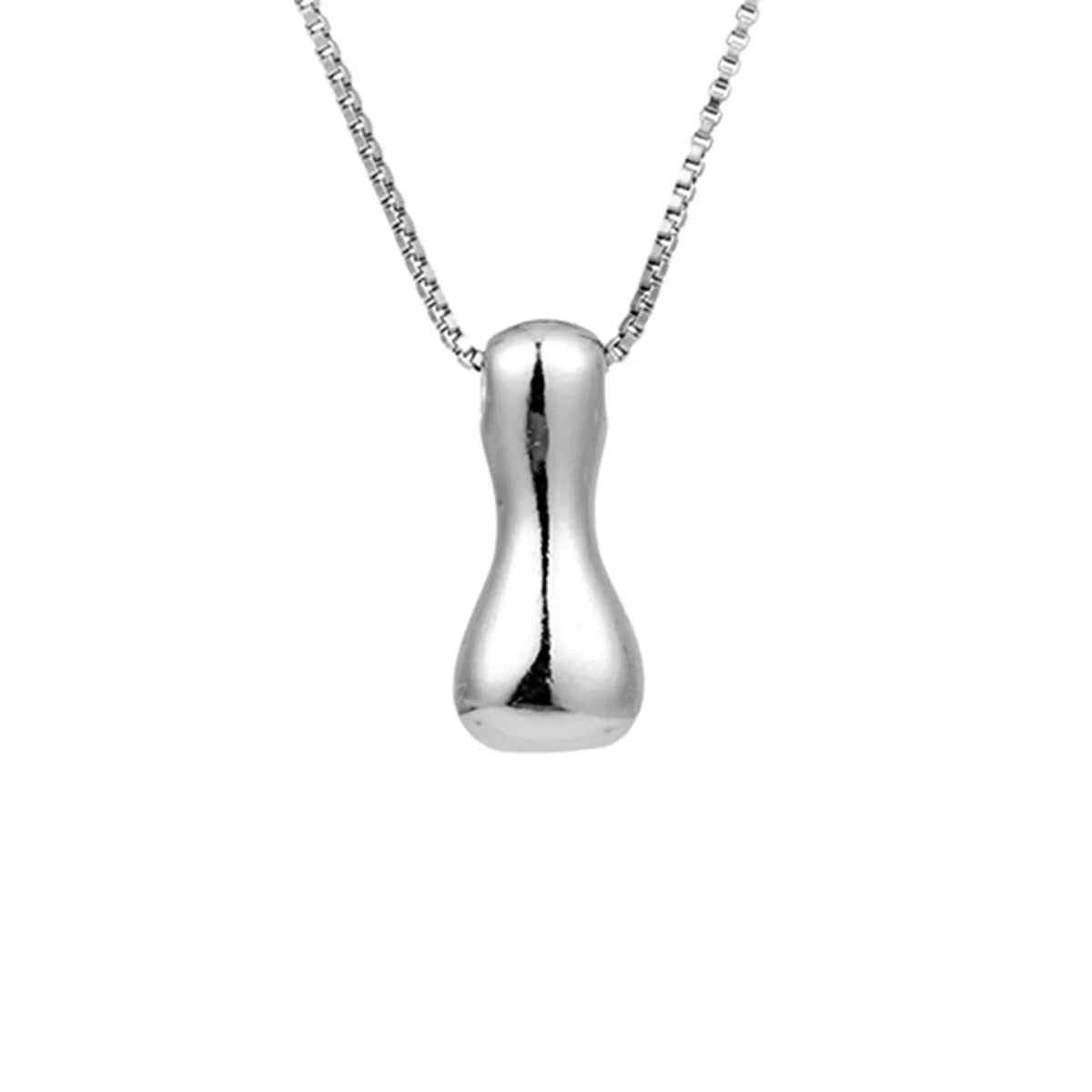 Royelux A-Z Ballong Bubbel Bokstav Hänge Halsband – Silver Chunky Initial Smycken Carvallo