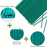 Carvallo Pro Trädgårdsplanta stänger | 50-pack | Väderbeständig & Stabil | Grön Carvallo