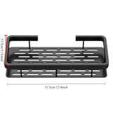 Carvallo Regal | Borra-fri vägghylla | Metallhylla för bad, kök & sovrum | Enkel montering | Rostfri & modern | 32×12×8 cm Carvallo