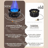 Carvallo Trek Gaskök | Högpresterande campingkök med vindskydd | Fällbar & Stabil | För alla vanliga gaspatroner Carvallo