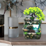 Carvallo – LED-vattenfontän med naturlig Rock and Tree Design Carvallo