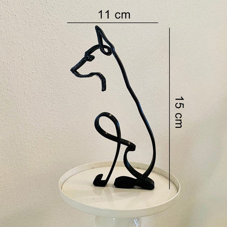 Minimalistisk hund konstskulptur-Home-Hemnix-Dobermann-Hemnix