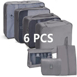 Carvallo Packwürfel Set | 6-delat | Vattentät & Extra Volym | Resväska Organizer för Herrar Carvallo