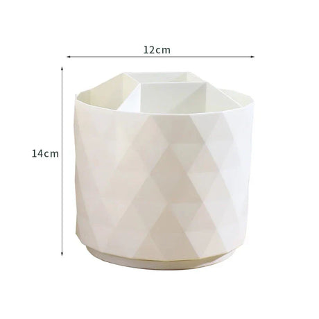 Carvallo Make-up Organizer med vridfunktion | 360° roterande förvaringsbehållare | 5 fack | Rosa diamantdesign Carvallo