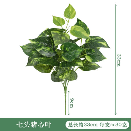 Carvallo konstväxt Dieffenbachia | Tropiskt dekoblads i siden | Lättskött dekoration för bord, hylla och vardagsrum Carvallo