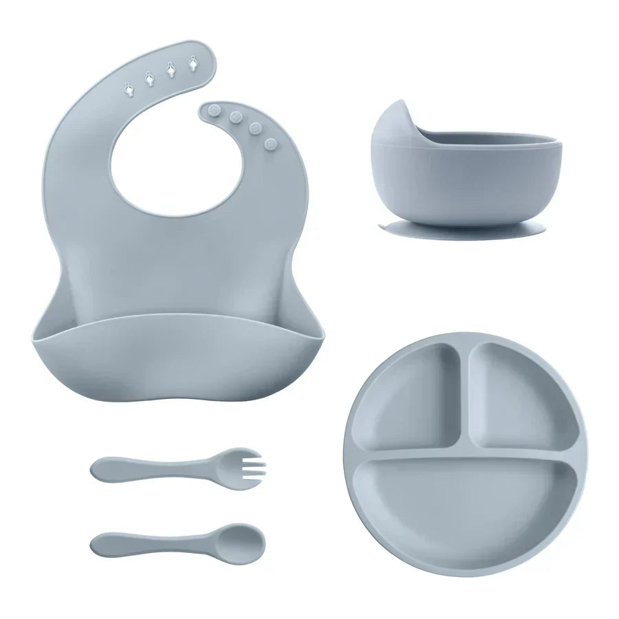 Carvallo – 5-delat babymatningsset med färgglada skålar och greppvänliga bestick Carvallo