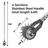 Carvallo EdgeMaster Pro | 171 cm manuell | rostfritt stål med rullhjul | justerbart handtag & självvassande blad Carvallo