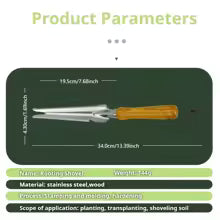 Carvallo Handspade | Rostfritt stål & bokträ | Ogräsrensning, plantering & omplantering Carvallo