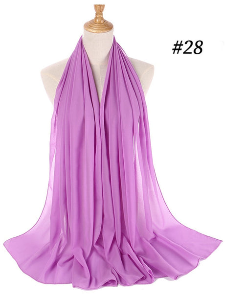 Chiffon Hijab pannband-Clothes for women-Bellasverige-Ljus violett-Hemnix