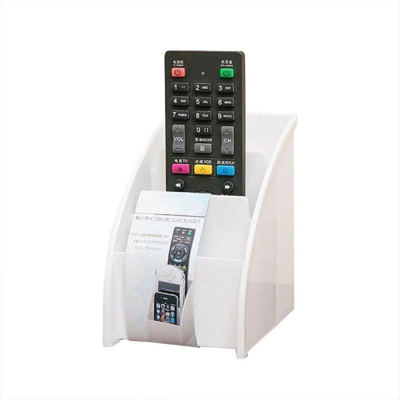 Carvallo | Fjärrkontrollsorganisatör & telefonhållare | Multifunktionell förvaringsbox för skrivbord & vardagsrum | 11,5 × 8,9 × 12,9 cm Carvallo