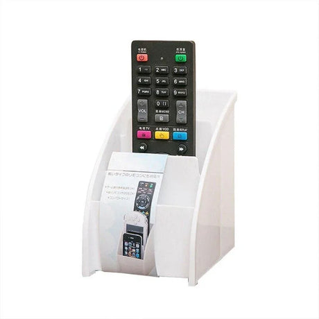 Carvallo | Fjärrkontrollsorganisatör & telefonhållare | Multifunktionell förvaringsbox för skrivbord & vardagsrum | 11,5 × 8,9 × 12,9 cm Carvallo