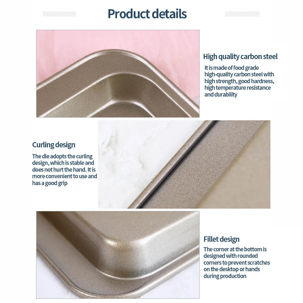 Carvallo Rektangulär Bakform i Rostfritt Stål med Non-stick Beläggning | Ugnsplåt för Kakor, Tårtor & Gratinéer | Professionellt Bakningstillbehör för Hemmet & Bageri Carvallo