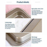 Carvallo Rektangulär Bakform i Rostfritt Stål med Non-stick Beläggning | Ugnsplåt för Kakor, Tårtor & Gratinéer | Professionellt Bakningstillbehör för Hemmet & Bageri Carvallo