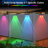 Carvallo Stufenlicht ColorGlow Step | RGB Färgväxling & Fast färger | IP65 Vattentålig | För Trädgård, Balkong & Terrass (4/8 Stycken) Carvallo