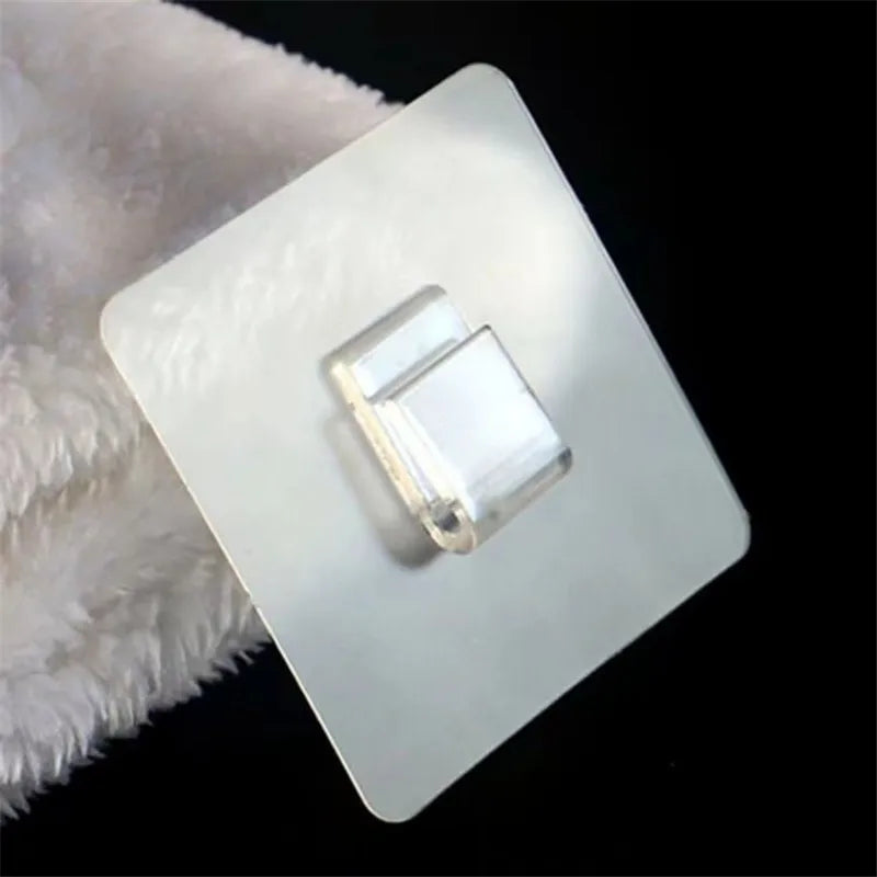 Carvallo Självklistrande Väggkrokar 10-pack | Transparent & Spårlös | Utan Borrning | 6×6cm Carvallo