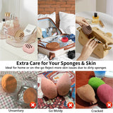 Carvallo- förvaringsbox PuffaPod | Ventilerad Beautyblender-behållare | Återanvändbar & reseanpassad | Flexibel & hygienisk Carvallo