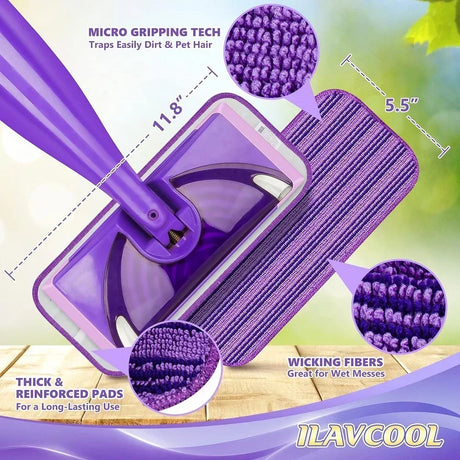 Carvallo Ersättningskuddar för Swiffer Wet Jet | Högabsorberande & Återanvändbara | 29x14 cm | 2-pack Carvallo