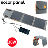 Carvallo Solpanel HeliGo Light | 15–30 W | USB-utgång & 3-i-1-laddkabel | Ultralätt & Bärbar | För camping, vandring & nödsituationer Carvallo