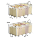 Carvallo Kläders Organiser | Transparent PVC Förvaringslåda | Med Metallram & Dammskydd | Fällbar & Vattentät Carvallo