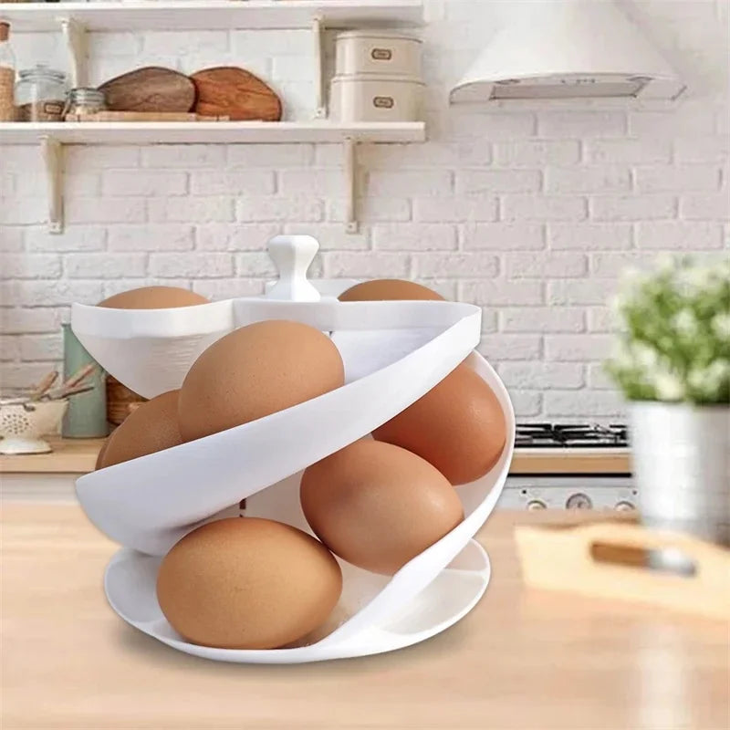 Carvallo RollEgg | Automatisk 3D-rullmekanism | Platsbesparande organizer | För upp till 18 ägg Carvallo