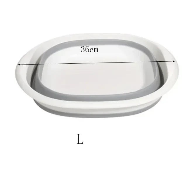 Carvallo Fällbar Tvättskål i plast | 38 cm Diameter | Platsbesparande & bärbar | För bad, kök, baby & utomhus Carvallo