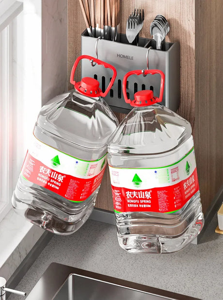 Carvallo bestickshållare | Vägg- & stående montage | Med avrinningfunktion | För kök & matplats Carvallo