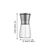 Carvallo Salt- & Pepparkvarn i glas och rostfritt stål | Kryddkvarn med justerbar malverk | För peppar, salt, spiskummin & mer | Aromafrisk & lätt att fylla på Carvallo