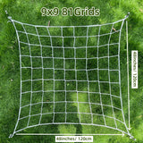 Carvallo Net | Elastiskt klätternät med krokar | 10 × 10 cm maskor | För växthus, växter och hydroponik Carvallo