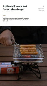 Carvallo Fällbar Rostfri Brödrost | Modell S & M | För Grill & Camping | Kompakt & Robust Carvallo