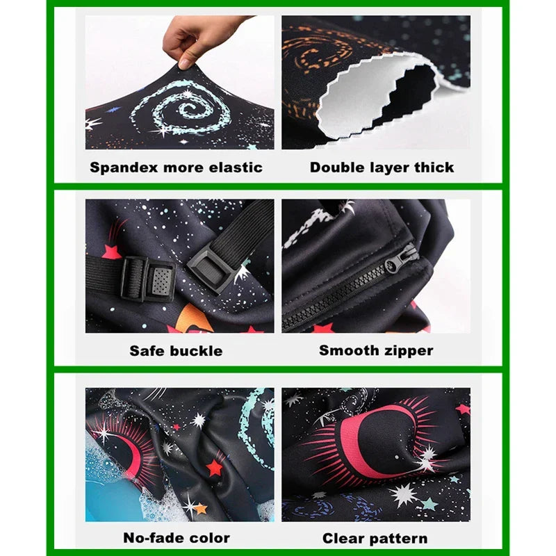 Carvallo TravelPaw FlexCover | Elastisk bagageskydd med djurmönster | För 18–32 tum resväskor | Rivfast & Tvättbar Carvallo