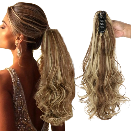 Luxora Lång Ponnytail Clip On Hårklämma Förlängning 22 Tum Carvallo
