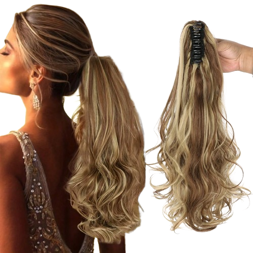 Luxora Lång Ponnytail Clip On Hårklämma Förlängning 22 Tum Carvallo