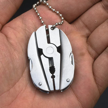 Carvallo-Multitool TrekMate | Fällbar tång med kniv | Nyckelringsformat | Utomhus och camping Carvallo