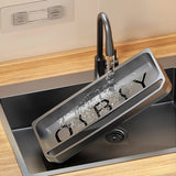 Carvallo Diskbänk Organizer | Avtorknings- & Förvaringshylla | Rutschförbättrad & självavvattnande | För svampar, trasor & tvål | 32 × 11 cm Carvallo