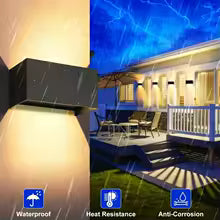 Carvallo-vägglampa Lumano Edge | 24 W | Inomhus & Utomhus | Justerbar ljuskegle | IP65 | Modern Up-&-Down-Ljus Carvallo