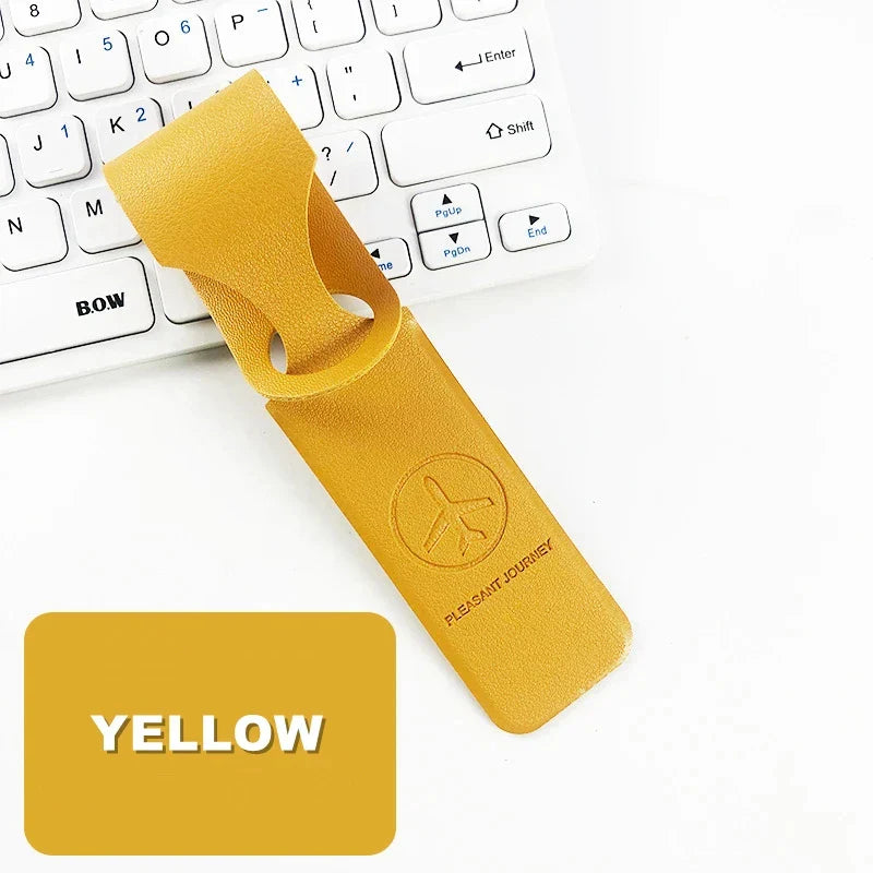 Carvallo Koffertagg i konstläder | Adressetikett för resebagage | Bagagetagg för väskor och väskor | 9 färger Carvallo