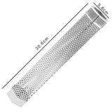 Carvallo Tube Rostfri Rökare-Rör | För Varm- & Kallrökning | BBQ-Aromarör med håldesign | 30,6 × 5,8 cm / 15,3 × 5,3 cm Carvallo