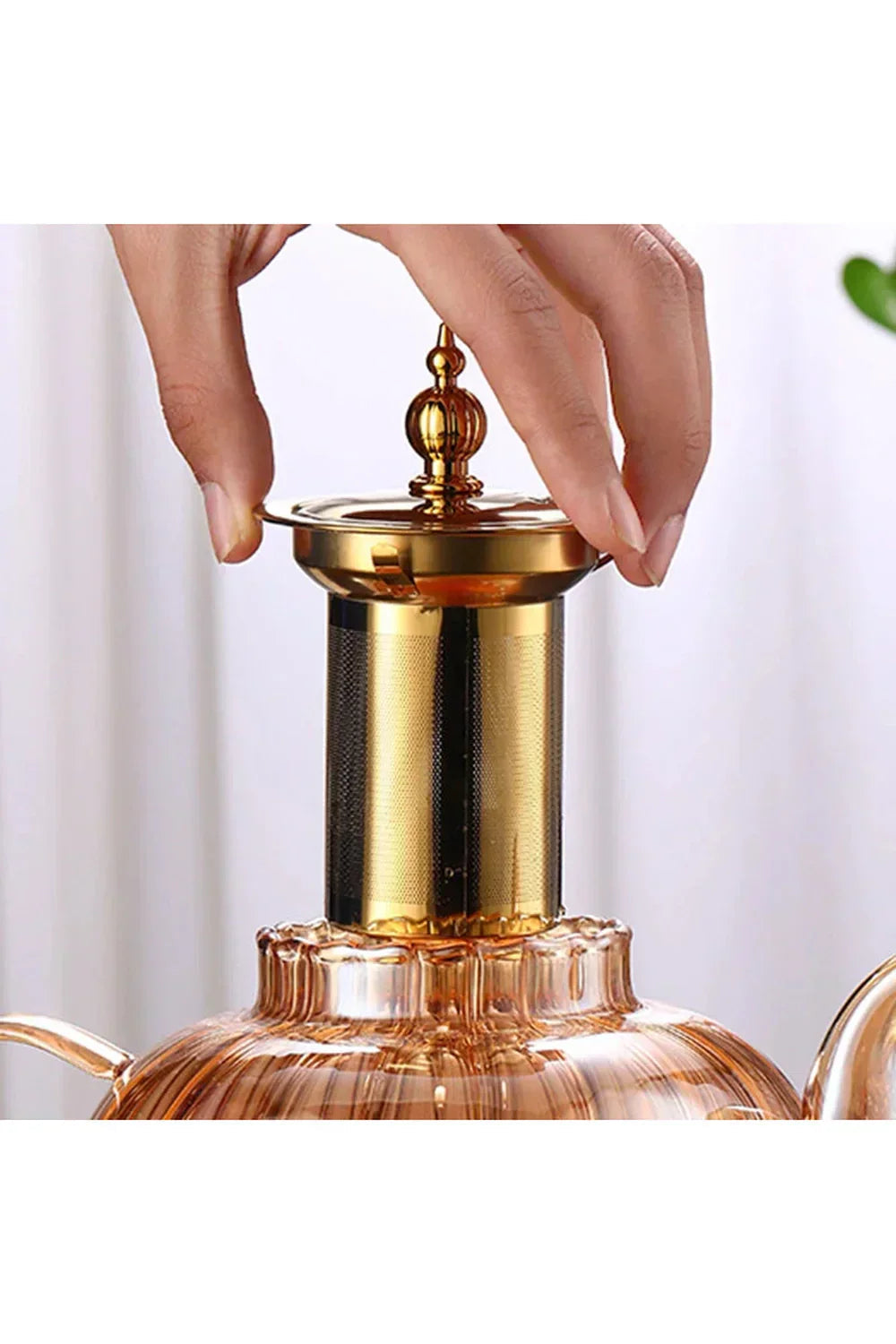 Snygg lösblads-tekanna med teinfuser och lock — Elegant brygd för teälskare MILA Sverige