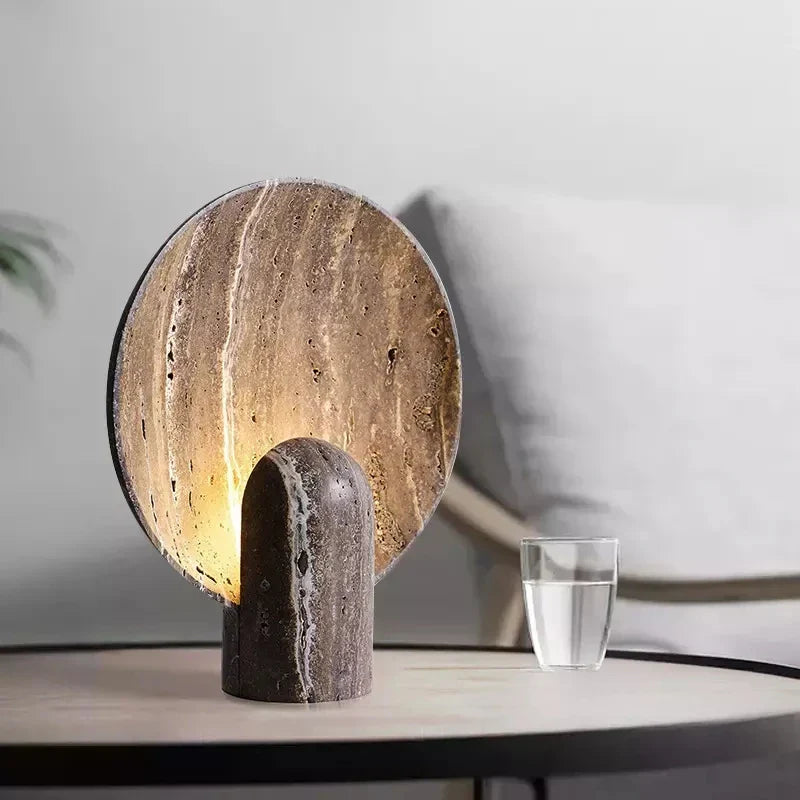 TravertineGlow Bordslampa – Modern Nordisk Lampa Hemnix