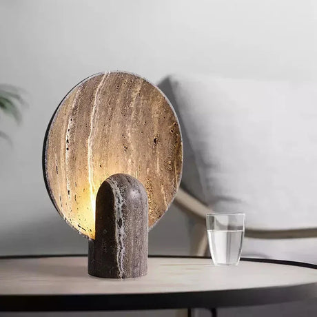 TravertineGlow Bordslampa – Modern Nordisk Lampa Hemnix