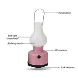 Carvallo CampLight | Bärbar utomhuslampa | 2 ljuslägen & vattentålig | För tält, vandring & trädgård – Grön/Rosa Carvallo