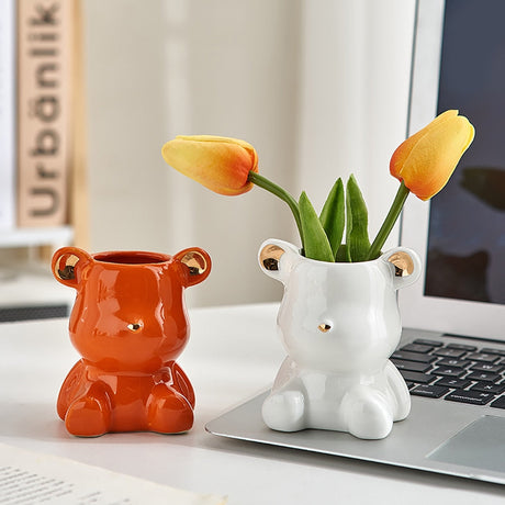 NordicBear - Legendariska keramiska björnvaser för att lägga till charm till vilket rum som helst Carvallo