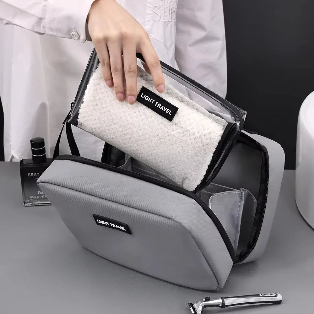 Carvallo Herr Kulturväska Resa | 24×16×11 cm | Vattentålig & Rivfest | Med bärhandtag & Mycket förvaring Carvallo